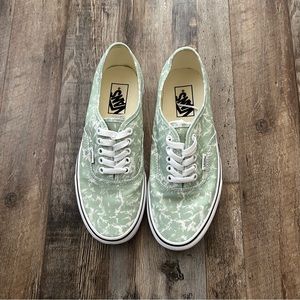 Vans Green Authentic Washed Sneakers